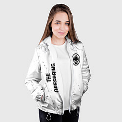 Куртка с капюшоном женская The Offspring glitch на светлом фоне: надпись, сим, цвет: 3D-белый — фото 2