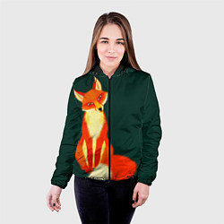 Куртка с капюшоном женская Лиса, цвет: 3D-черный — фото 2