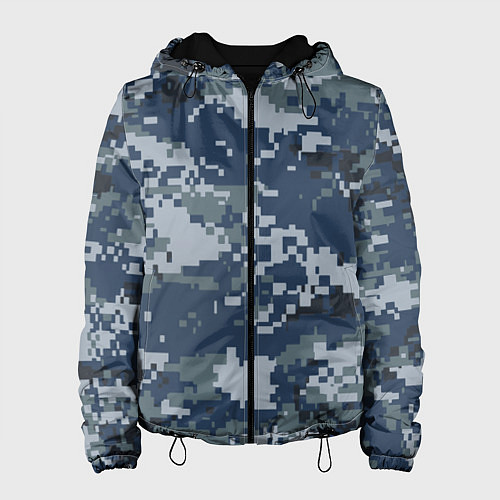 Женская куртка Камуфляж Росгвардия цифра / 3D-Черный – фото 1