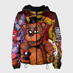 Куртка с капюшоном женская Пять ночей Фредди, цвет: 3D-черный