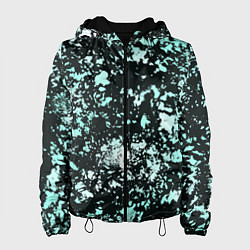 Куртка с капюшоном женская Абстракция текстура Снег, цвет: 3D-черный