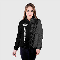 Куртка с капюшоном женская Land Rover speed на темном фоне со следами шин: по, цвет: 3D-черный — фото 2