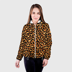 Куртка с капюшоном женская Леопардовый цвет, цвет: 3D-белый — фото 2