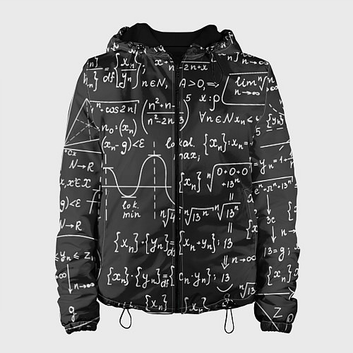 Женская куртка Геометрические формулы / 3D-Черный – фото 1