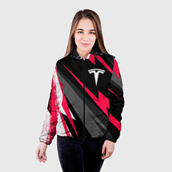 Куртка с капюшоном женская Tesla fast lines, цвет: 3D-черный — фото 2