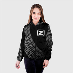 Куртка с капюшоном женская Zotye tire tracks, цвет: 3D-черный — фото 2