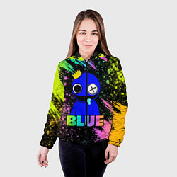 Куртка с капюшоном женская Rainbow Friends - Blue, цвет: 3D-черный — фото 2