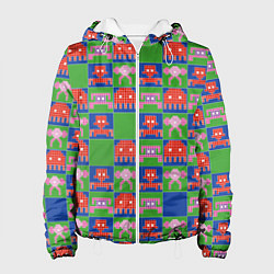 Женская куртка Пиксельный рисунок поп арт