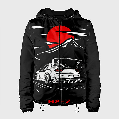 Женская куртка Мазда RX - 7 JDM Style / 3D-Черный – фото 1