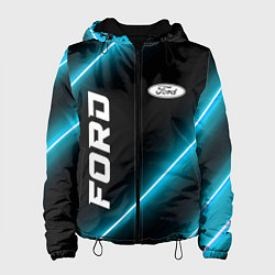 Куртка с капюшоном женская Ford неоновые лампы, цвет: 3D-черный