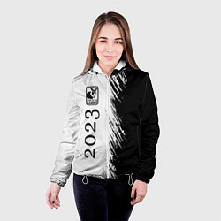 Куртка с капюшоном женская Кролик 2023 в рамочке: по-вертикали, цвет: 3D-белый — фото 2