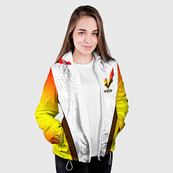 Куртка с капюшоном женская Оранжевая зима winter, цвет: 3D-белый — фото 2