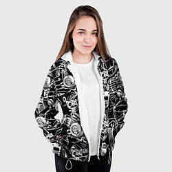Куртка с капюшоном женская JDM Pattern, цвет: 3D-белый — фото 2