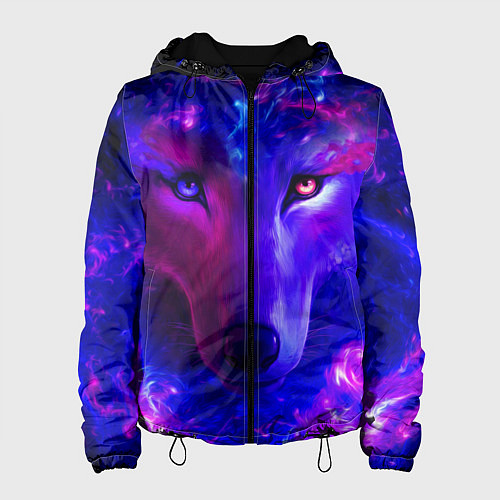 Женская куртка Волшебный звездный волк / 3D-Черный – фото 1