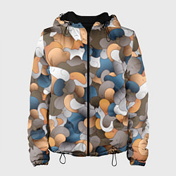 Куртка с капюшоном женская Котики это жидкость, цвет: 3D-черный