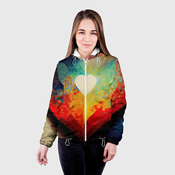 Куртка с капюшоном женская Your heart, цвет: 3D-белый — фото 2