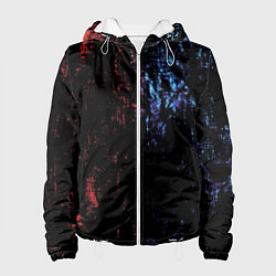 Куртка с капюшоном женская Потёртая, цвет: 3D-белый