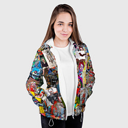 Куртка с капюшоном женская Art Trash, цвет: 3D-белый — фото 2