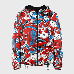 Куртка с капюшоном женская Старая добрая Англия, цвет: 3D-черный