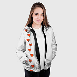 Куртка с капюшоном женская Дорожка разбитых сердец - светлый, цвет: 3D-черный — фото 2