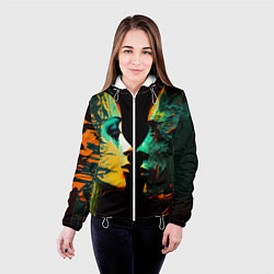 Куртка с капюшоном женская Краски любви, цвет: 3D-белый — фото 2