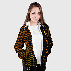 Куртка с капюшоном женская B A P half pattern, цвет: 3D-белый — фото 2