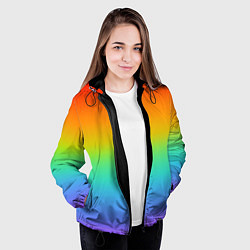 Куртка с капюшоном женская Я радуга, цвет: 3D-черный — фото 2