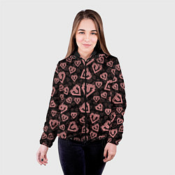 Куртка с капюшоном женская Big bang pattern, цвет: 3D-черный — фото 2