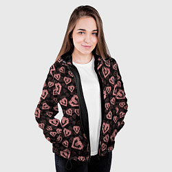 Куртка с капюшоном женская Big bang pattern, цвет: 3D-черный — фото 2