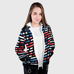 Куртка с капюшоном женская Vanguard neon pattern, цвет: 3D-белый — фото 2