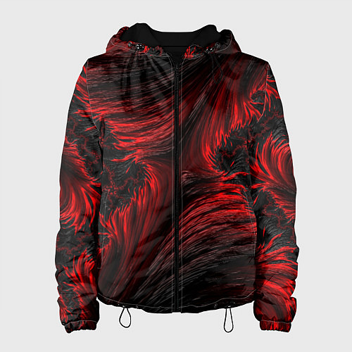 Женская куртка Red vortex pattern / 3D-Черный – фото 1