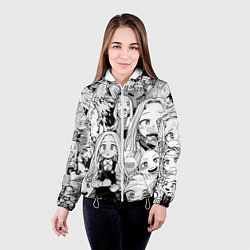 Куртка с капюшоном женская Эри - Моя геройская академия, цвет: 3D-белый — фото 2