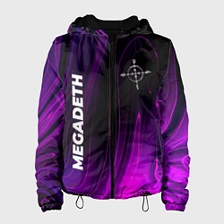 Куртка с капюшоном женская Megadeth violet plasma, цвет: 3D-черный