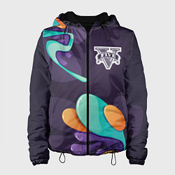 Куртка с капюшоном женская GTA graffity splash, цвет: 3D-черный