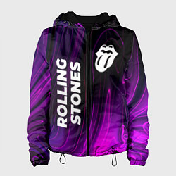 Куртка с капюшоном женская Rolling Stones violet plasma, цвет: 3D-черный