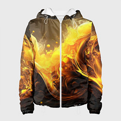 Куртка с капюшоном женская Золотые волны, цвет: 3D-белый