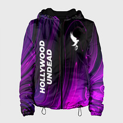 Куртка с капюшоном женская Hollywood Undead violet plasma, цвет: 3D-черный