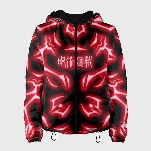 Женская куртка Магическая битва светящиеся Знаки Сукуны / 3D-Черный – фото 1