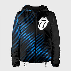 Куртка с капюшоном женская Rolling Stones звуковая волна, цвет: 3D-черный