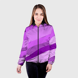 Куртка с капюшоном женская Сиреневый вечер, цвет: 3D-черный — фото 2