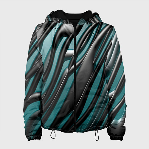 Женская куртка Подтеки / 3D-Черный – фото 1