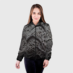 Куртка с капюшоном женская Лунный пейзаж, цвет: 3D-черный — фото 2