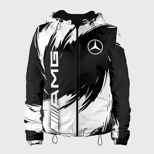 Женская куртка Mercedes benz - white color / 3D-Черный – фото 1