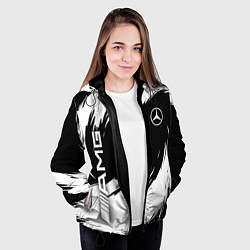 Куртка с капюшоном женская Mercedes benz - white color, цвет: 3D-черный — фото 2