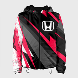 Куртка с капюшоном женская Honda fast lines, цвет: 3D-черный
