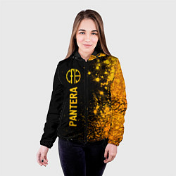 Куртка с капюшоном женская Pantera - gold gradient: по-вертикали, цвет: 3D-черный — фото 2