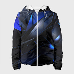 Куртка с капюшоном женская Blue black background, цвет: 3D-белый