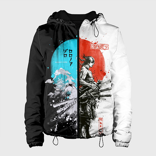 Женская куртка Зоро в инверсии - One Piece / 3D-Черный – фото 1