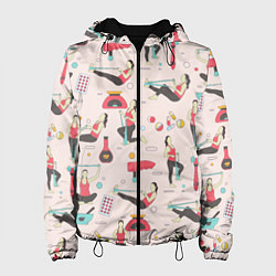 Куртка с капюшоном женская Sport woman, цвет: 3D-черный