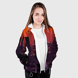 Куртка с капюшоном женская Секретный город, цвет: 3D-белый — фото 2